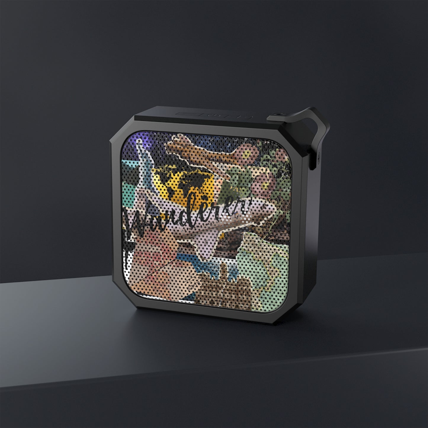 Wanderer Collage Design Outdoor Bluetooth Speaker