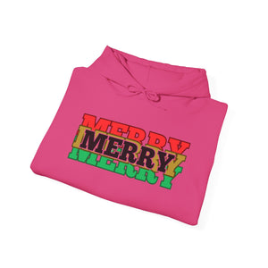 "MERRY MERRY MERRY" Unisex  Hooded Sweatshirt