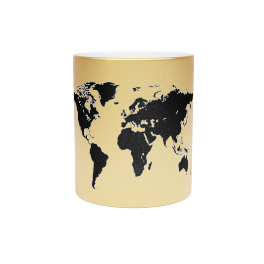 "The world is in your hands" Metallic Mug