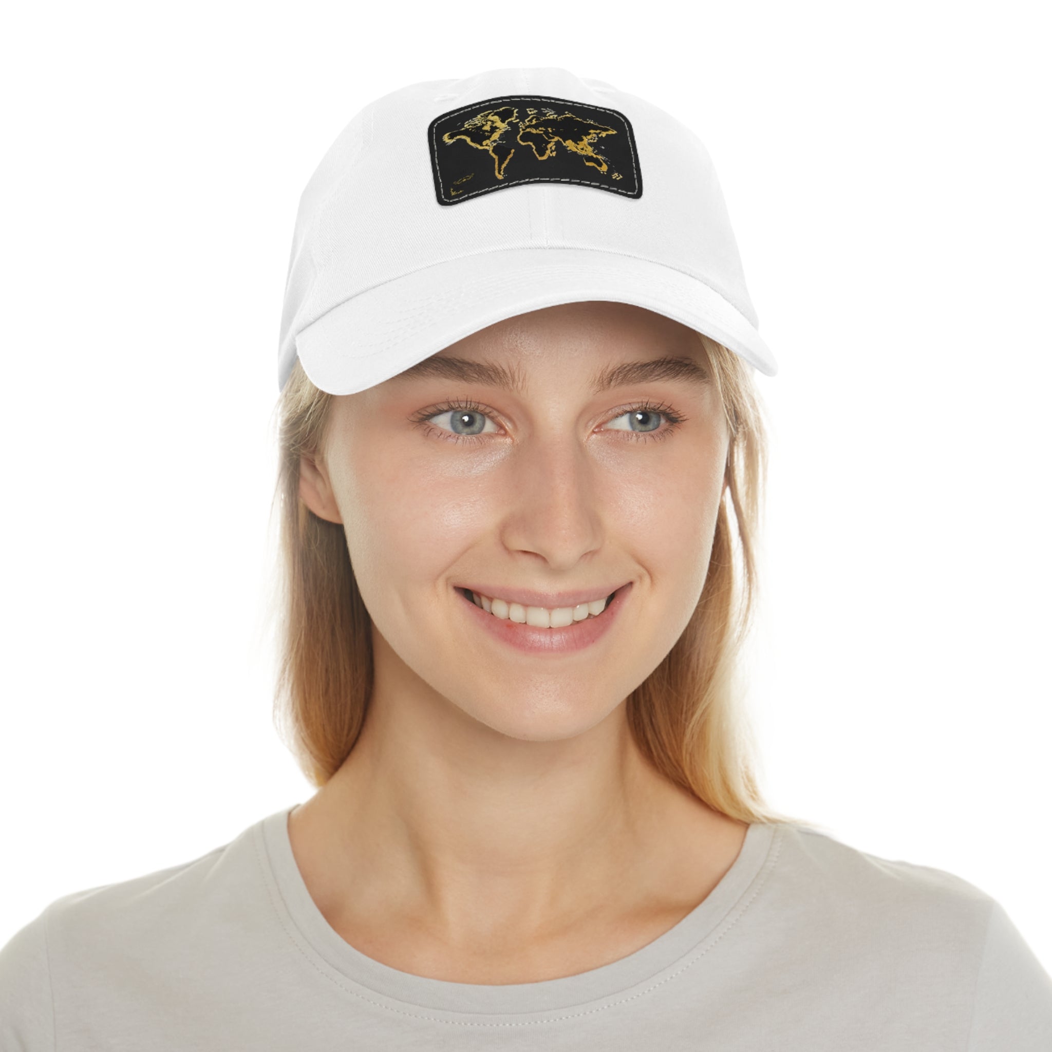 Golden World Leather Patch Hat