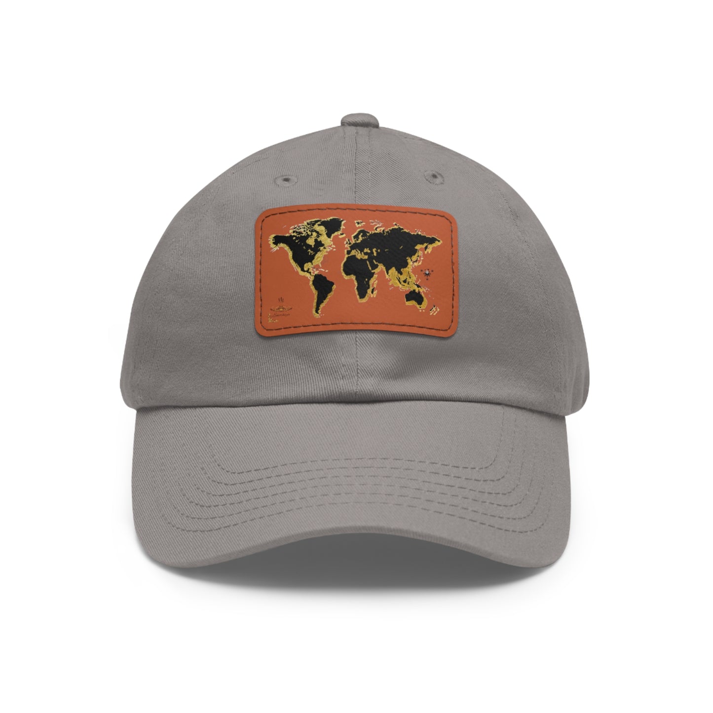 Golden World Leather Patch Hat