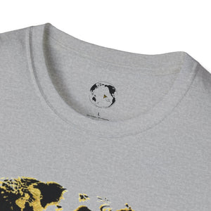 Black and Gold World Map Softstyle T-Shirt