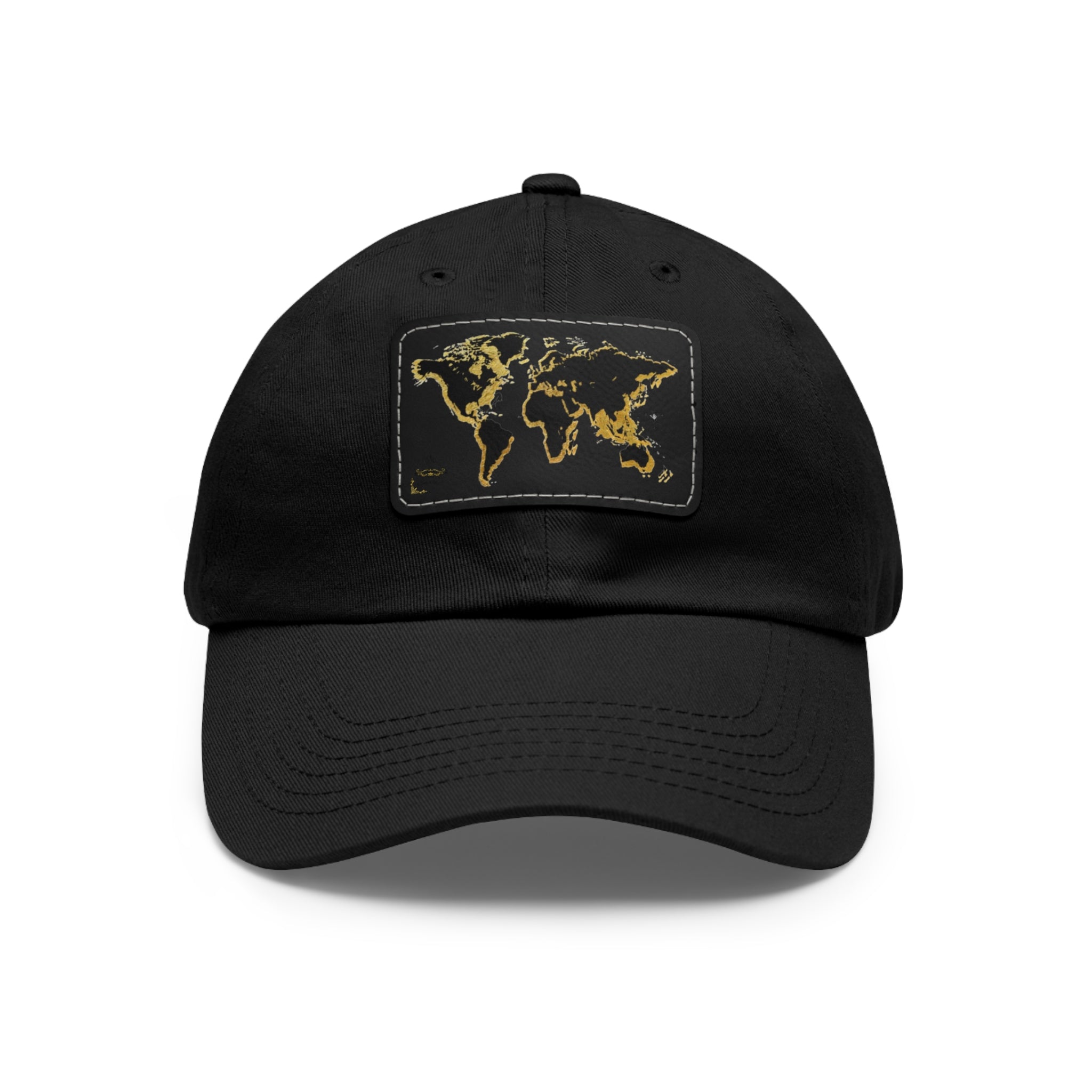 Golden World Leather Patch Hat