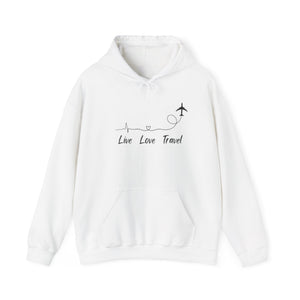 Unisex Heavy Blend Live Love Travel Hooded Sweatshirt