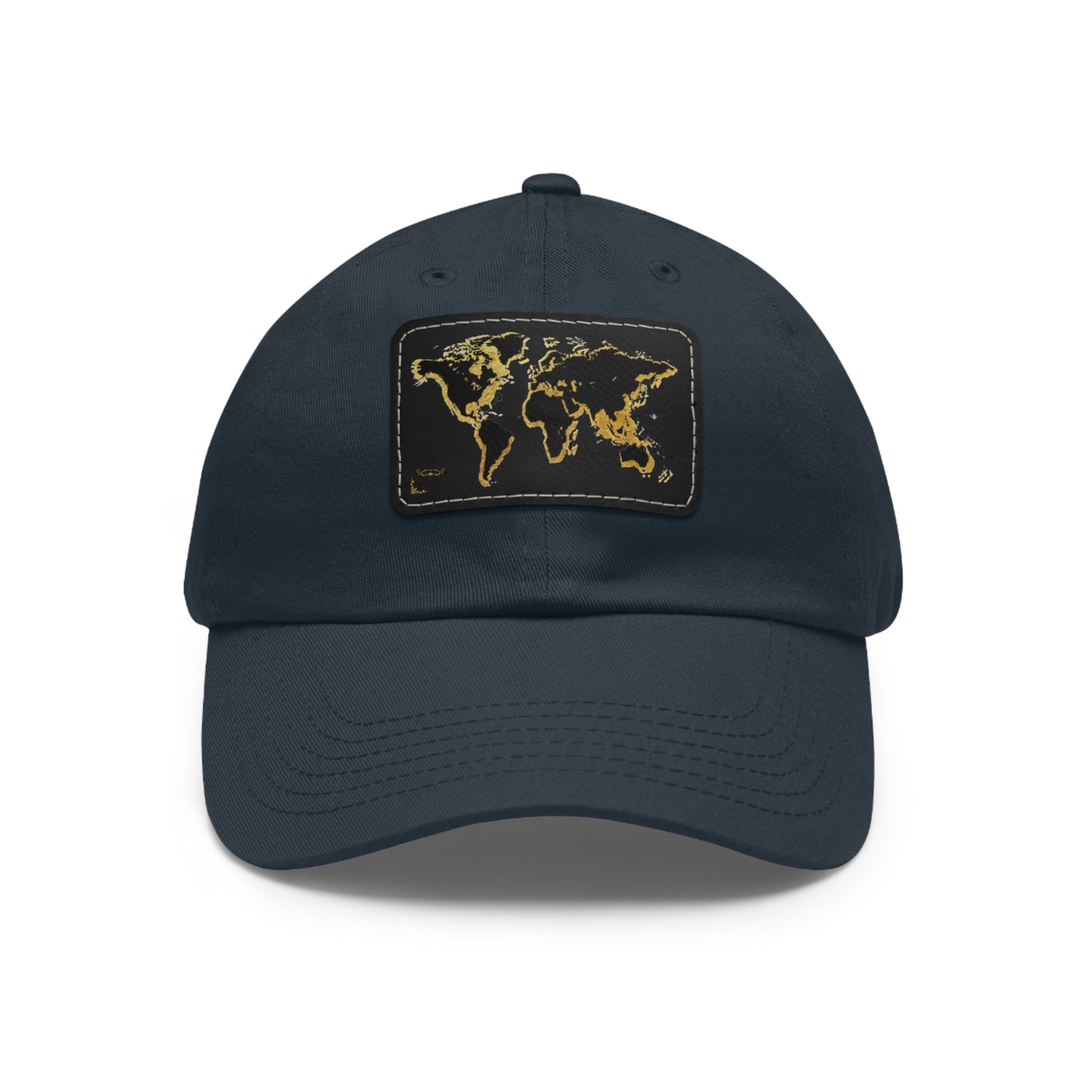 Golden World Leather Patch Hat