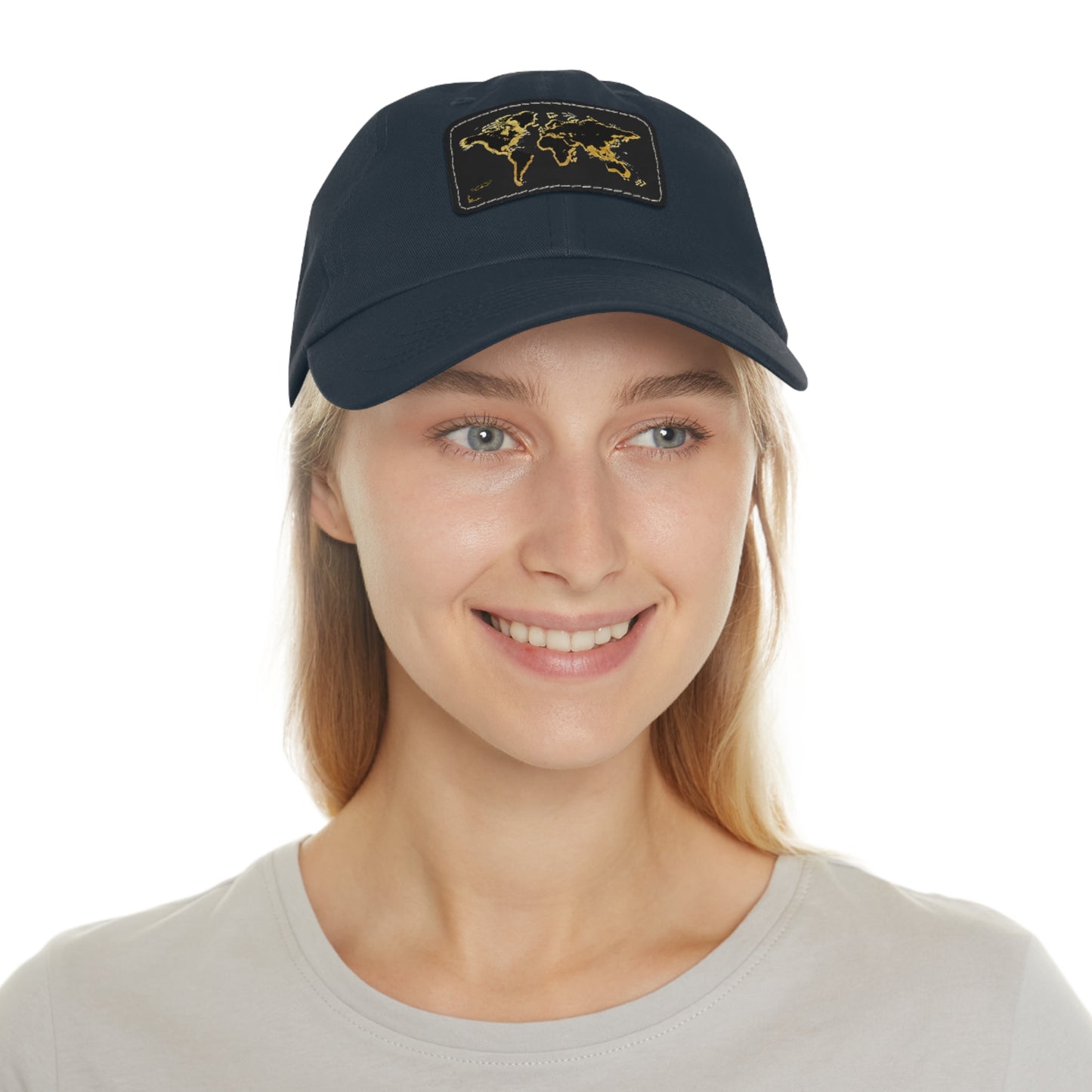 Golden World Leather Patch Hat