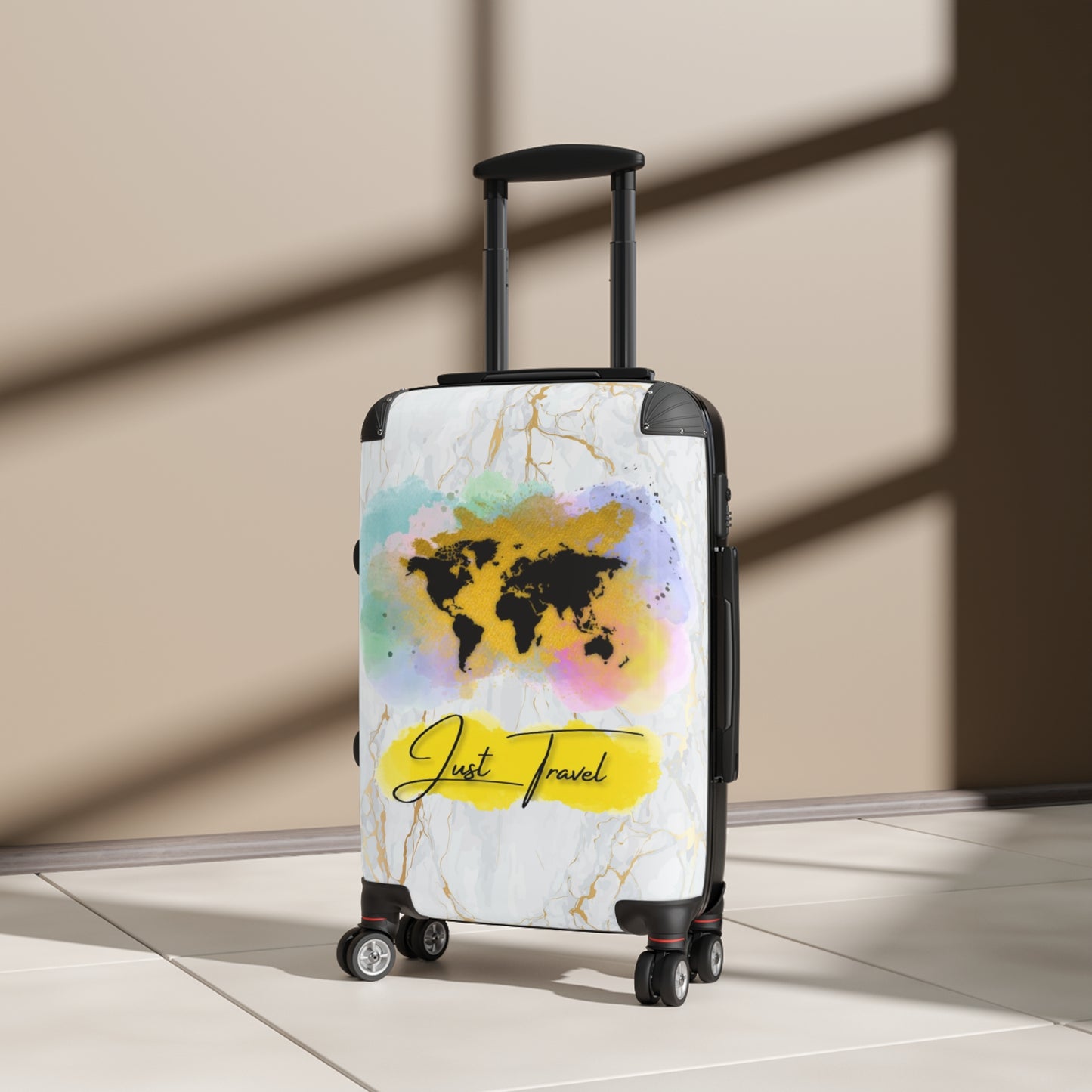 Gold Marble Design "Just Travel" graphic