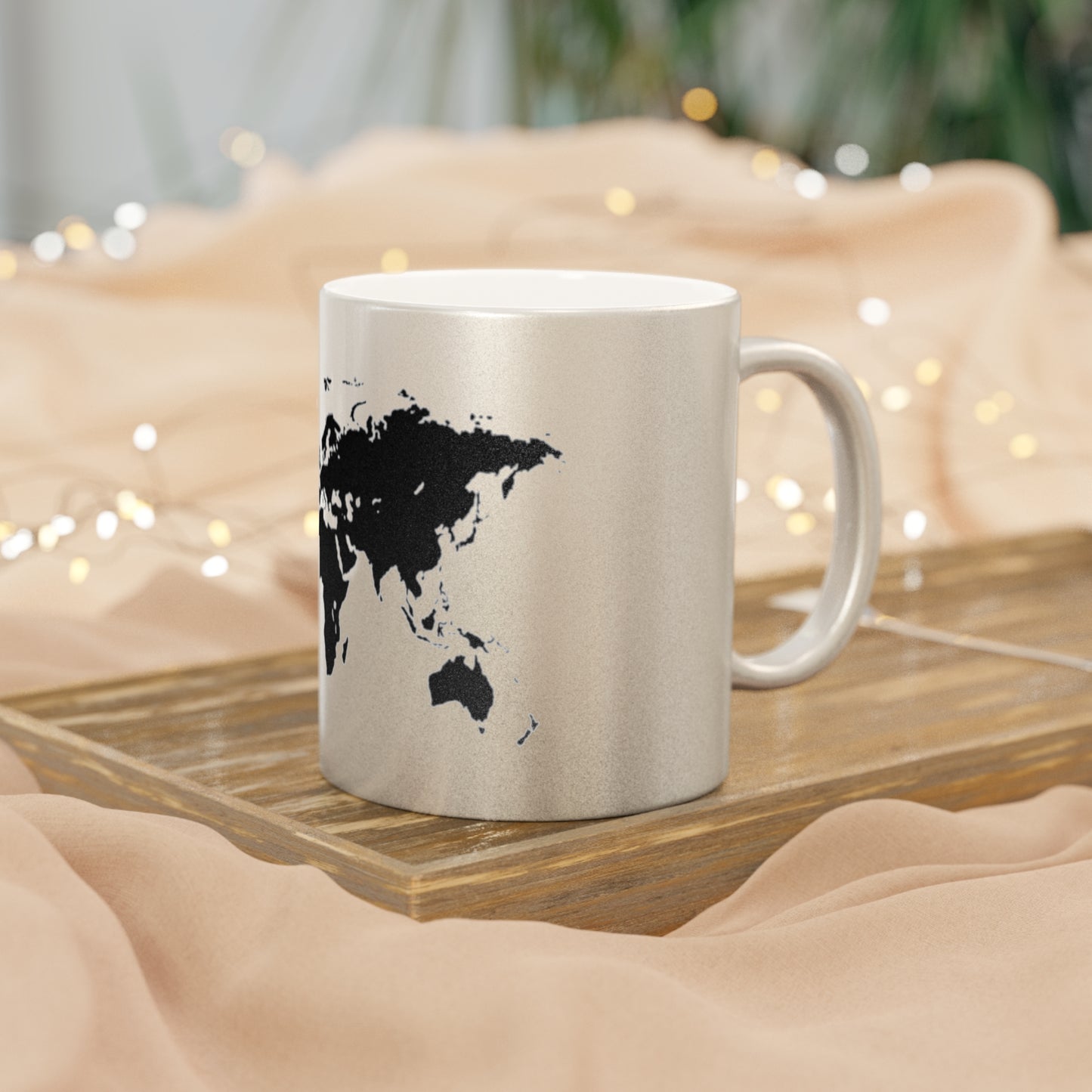 "The world is in your hands" Metallic Mug