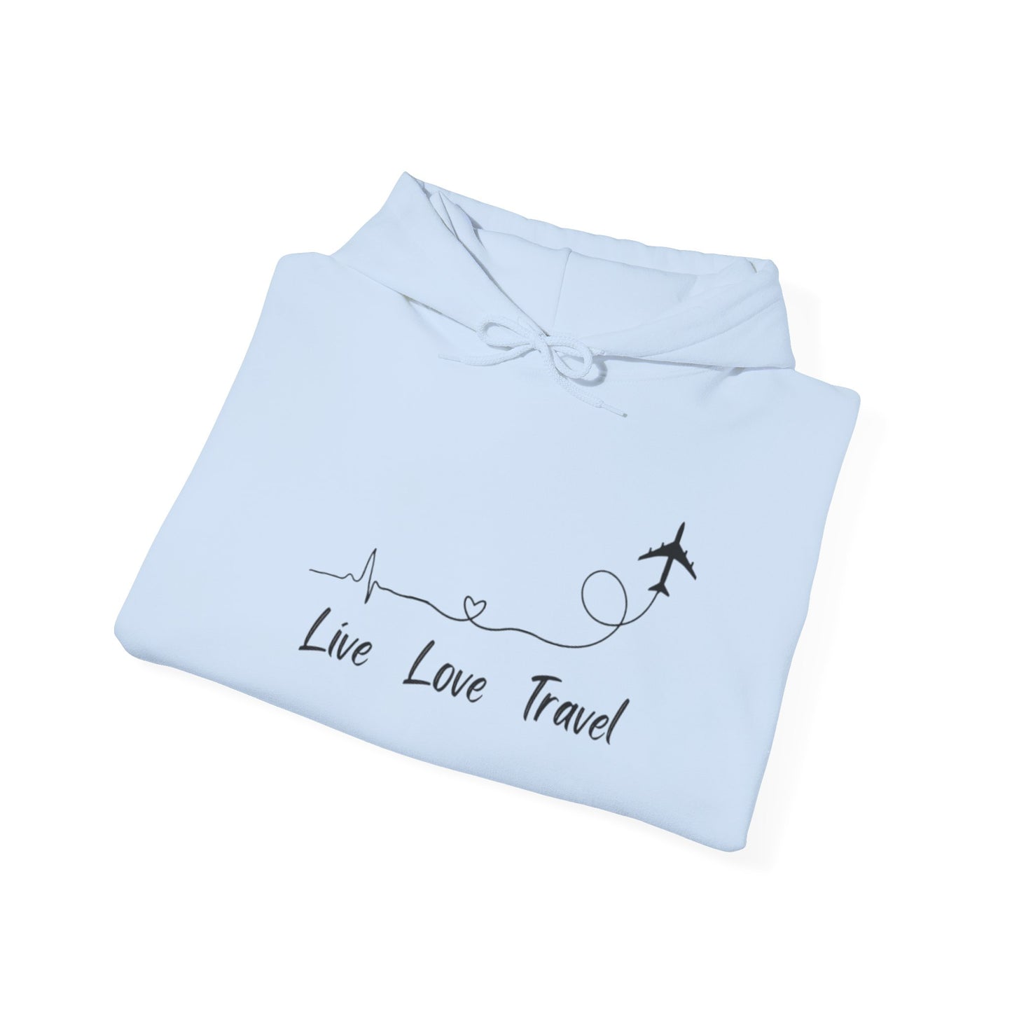 Unisex Heavy Blend Live Love Travel Hooded Sweatshirt