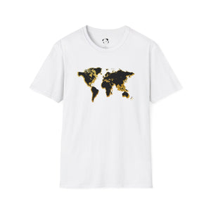 Black and Gold World Map Softstyle T-Shirt