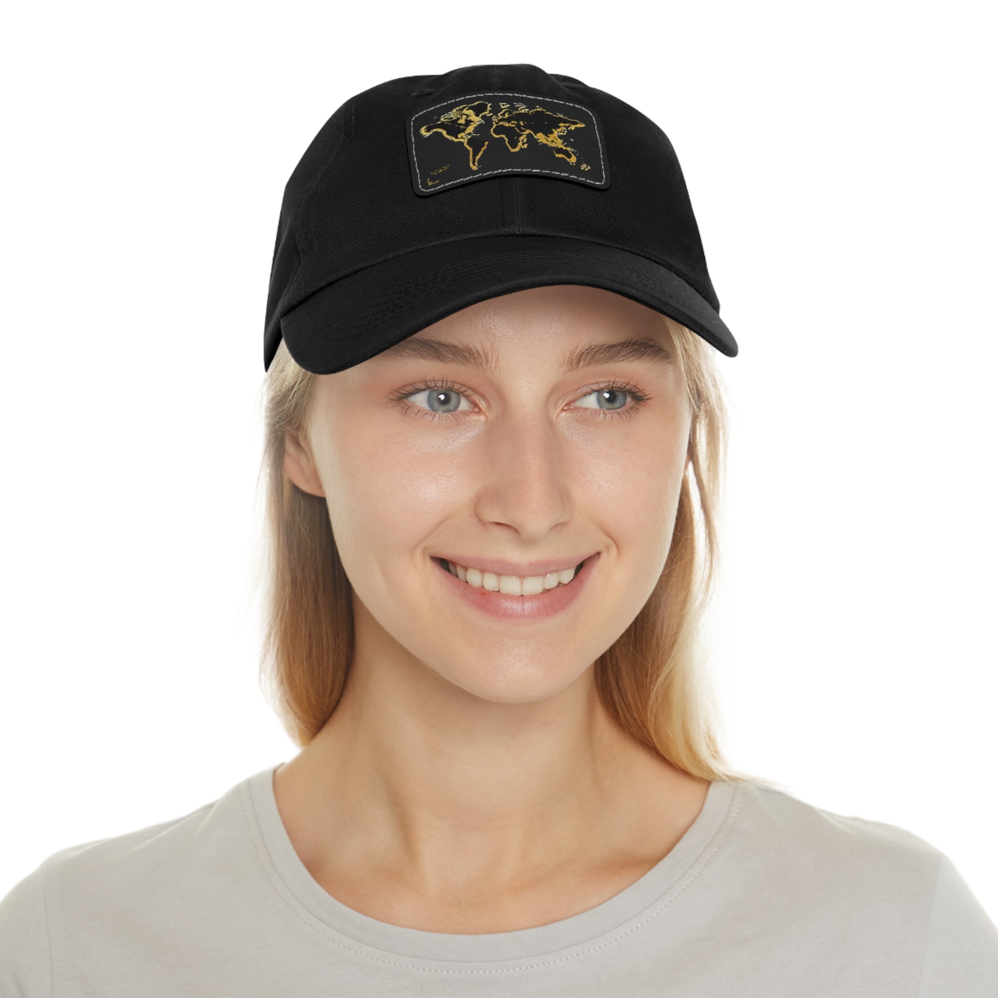 Golden World Leather Patch Hat