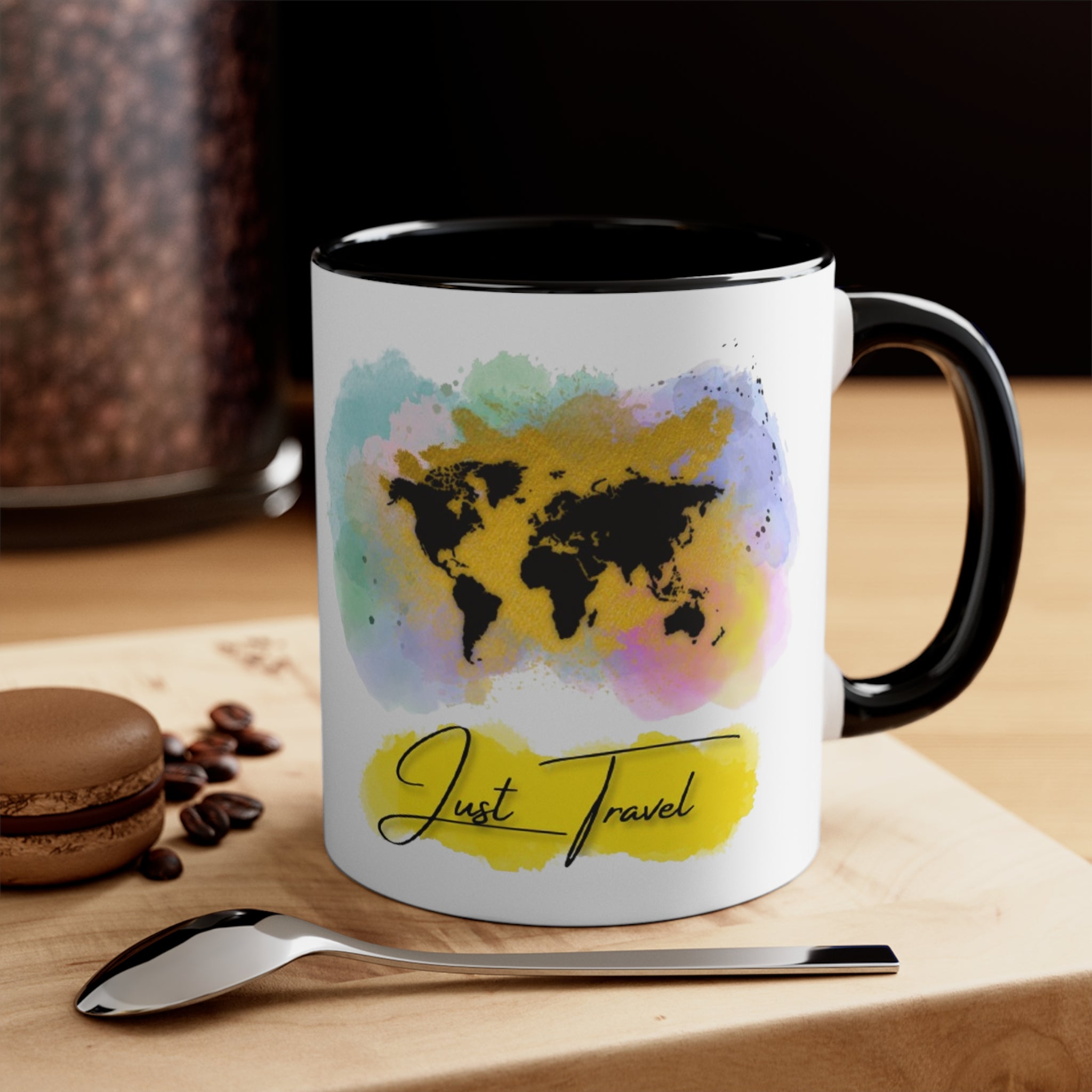 Just Travel Colorful World Ceramic Mug