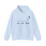 Unisex Heavy Blend Live Love Travel Hooded Sweatshirt