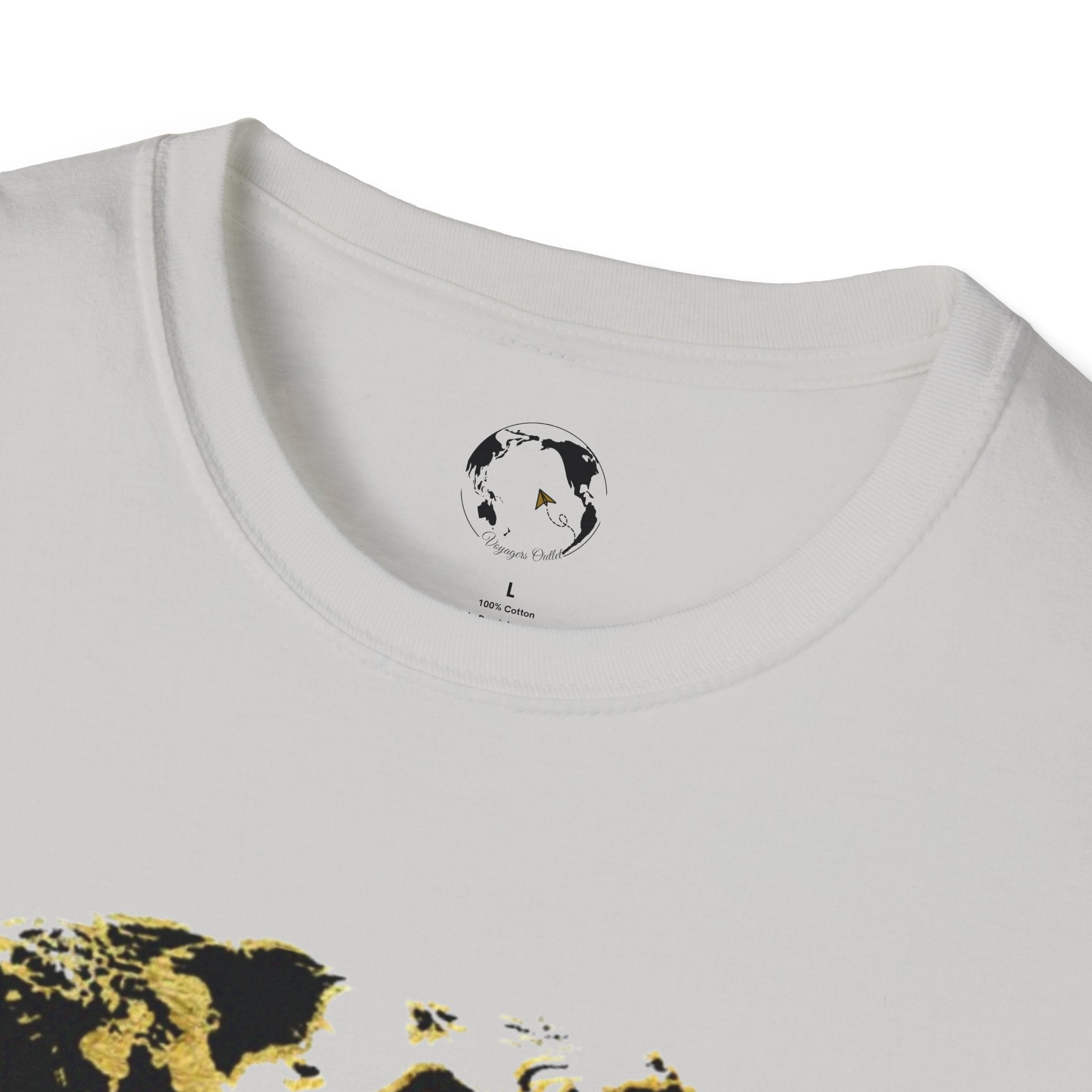 Black and Gold World Map Softstyle T-Shirt