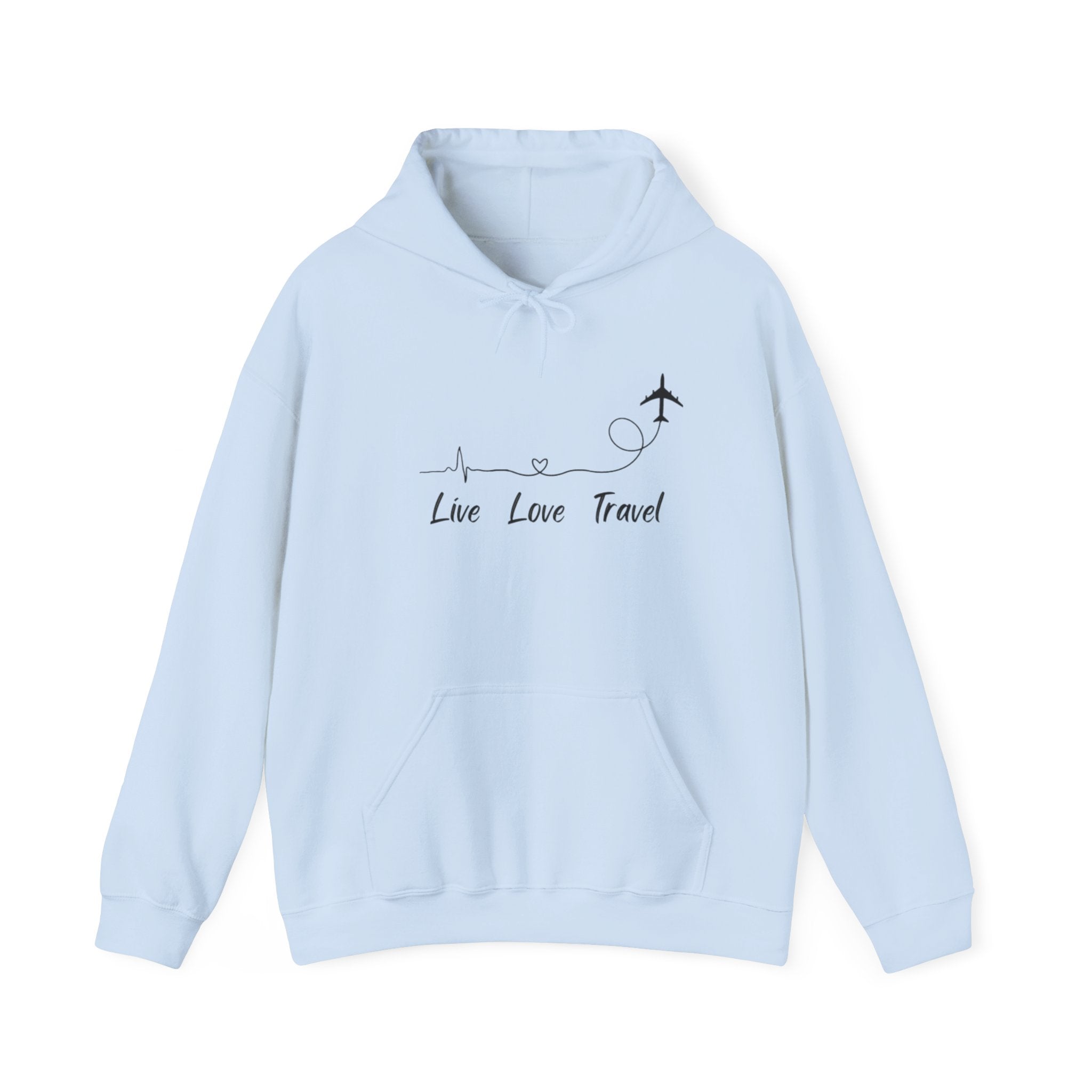 Unisex Heavy Blend Live Love Travel Hooded Sweatshirt