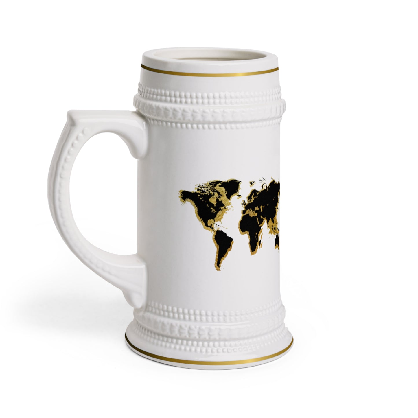 Golden World Beer Stein Mug