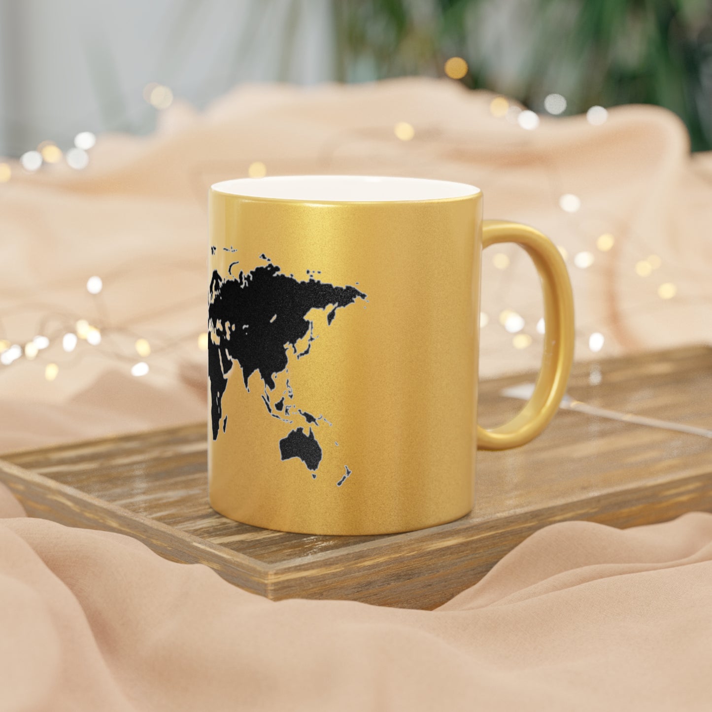 "The world is in your hands" Metallic Mug