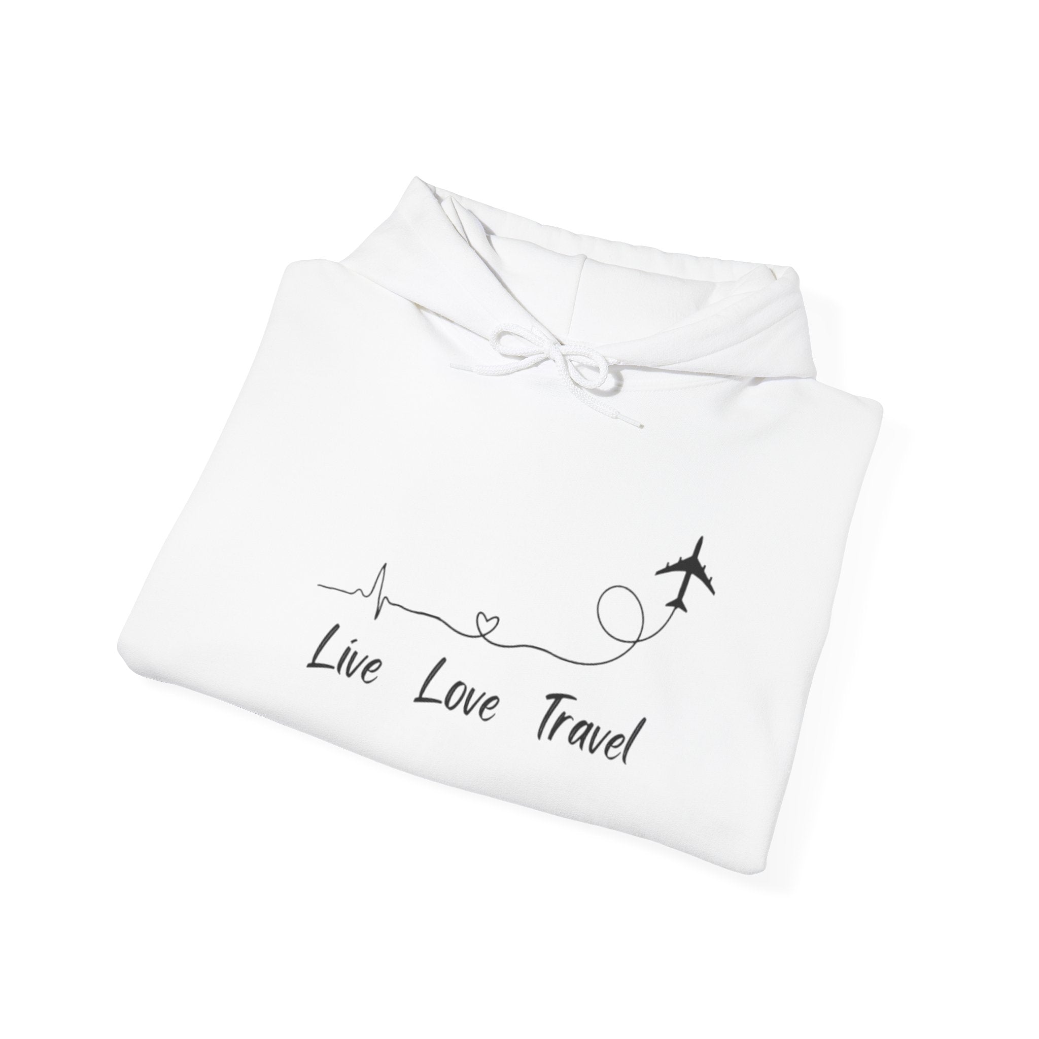 Unisex Heavy Blend Live Love Travel Hooded Sweatshirt