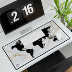 Marble World Map Desk Mat