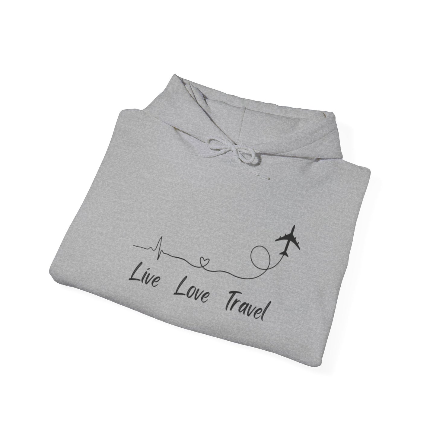 Unisex Heavy Blend Live Love Travel Hooded Sweatshirt