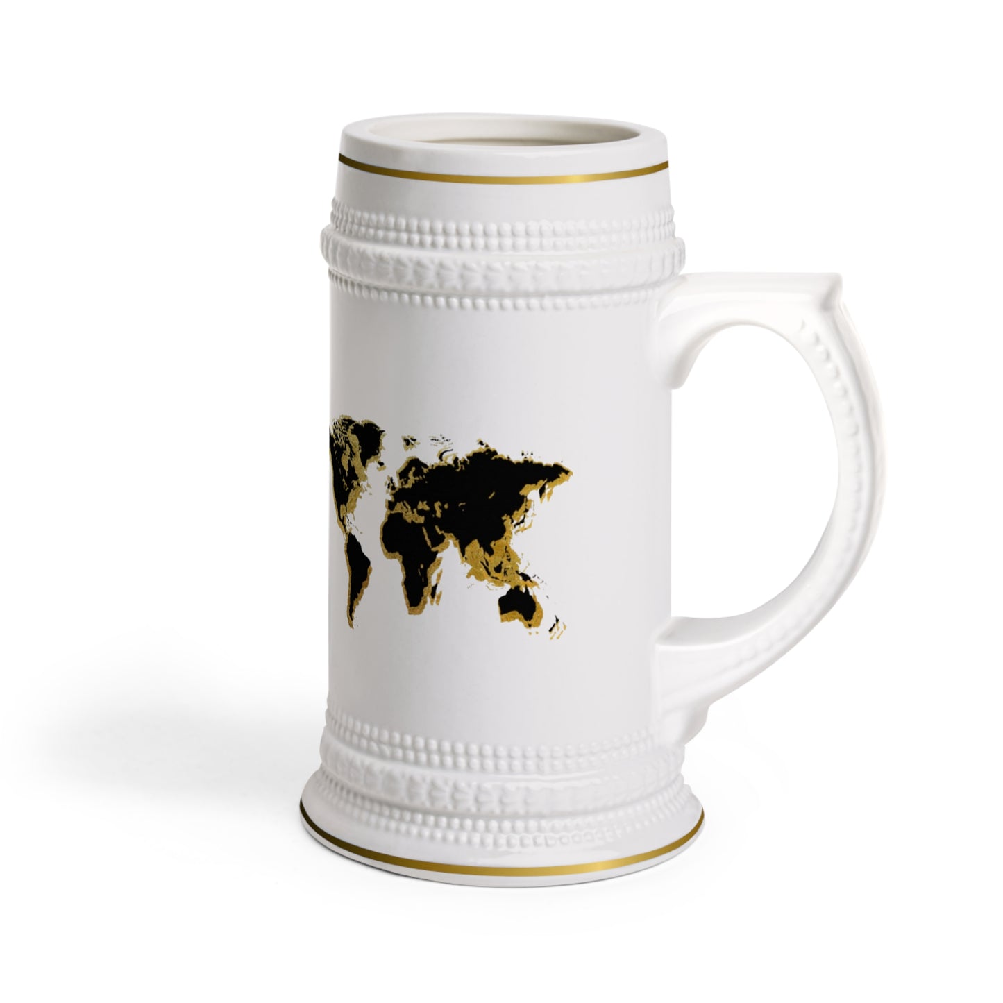 Golden World Beer Stein Mug