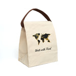 Golden World Unite with Food Canvas Lunch Bag With Strap